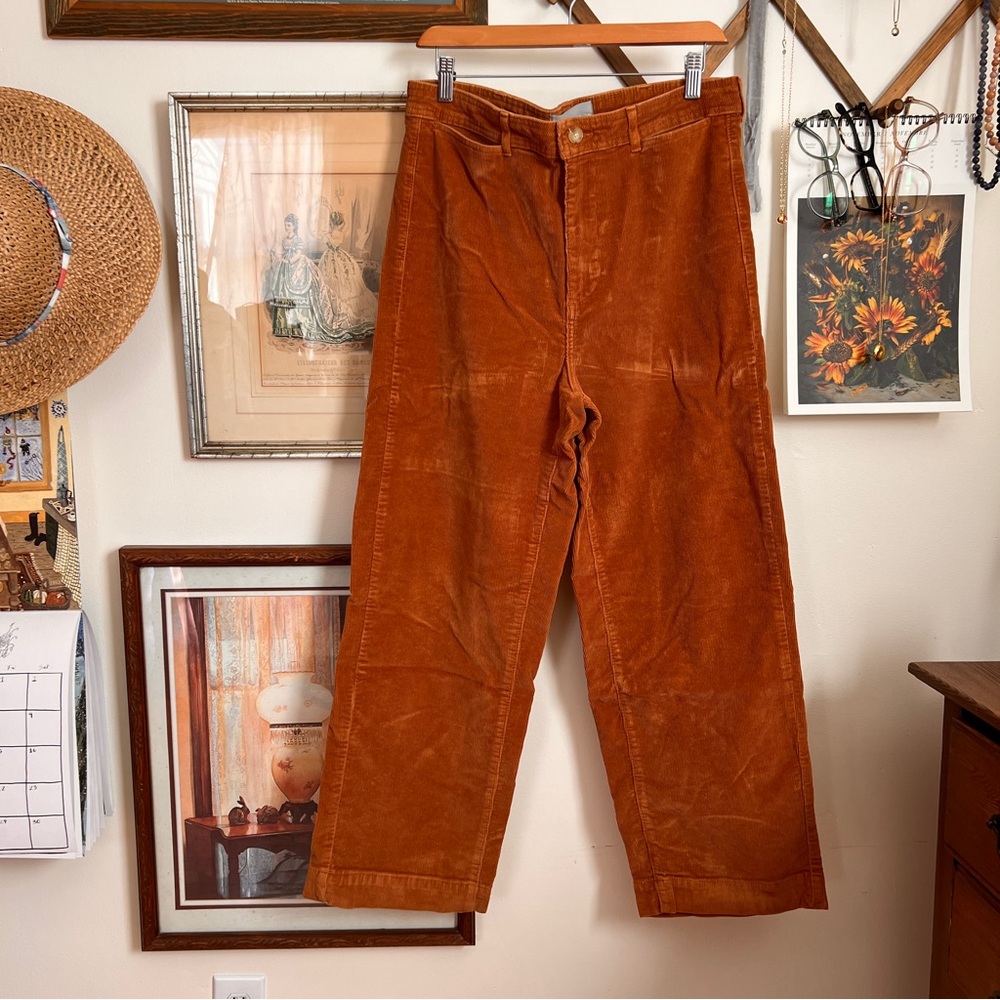 Everlane Women's Straight Leg Pants in Rust Orange